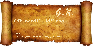 Göncző Múzsa névjegykártya